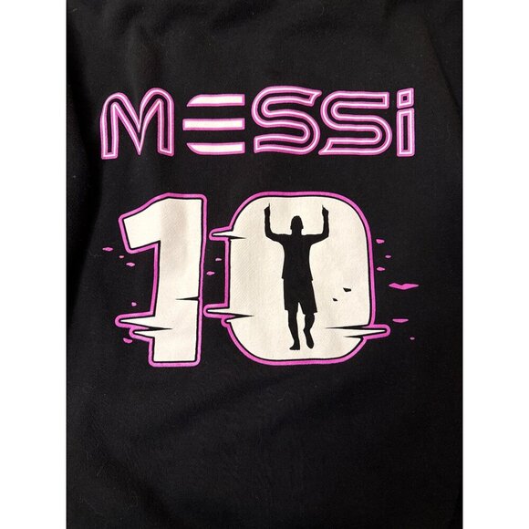 Lionel Messi Hard Rock Hoodie Live Greatness Black Pink Medium Cotton/Polyester - Picture 5 of 6